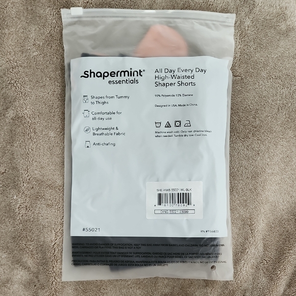Shapermint Essentials Black High-Waisted Shaper Shorts Size M/L - Picture 2 of 5